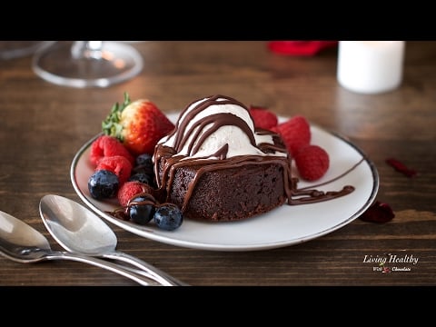 Molten Lava Brownies (Cake) (Paleo, Gluten-free, DF)