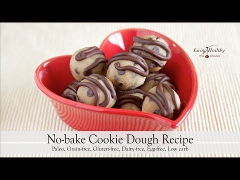 No-bake Cookie Dough Recipe (gluten-free, grain-free, dairy-free) | Living Healthy With Chocolate