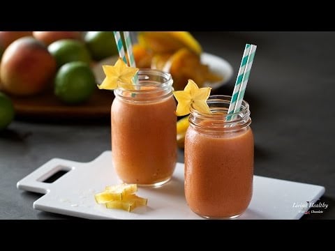 Starfruit Mango Smoothie Recipe (Dairy-free, Sugar-free, Paleo &amp; Vegan)