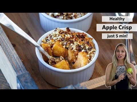 Healthy APPLE CRISP in 5 minutes! | Big Chunks of Apple &amp; Crispy Topping