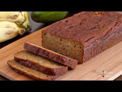 Avocado Banana Bread Recipe (gluten/grain/dairy-free,Paleo/Vegan)