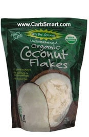 bag of organic coconut flakes