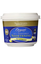container of Spectrum organic all vegetable shortening