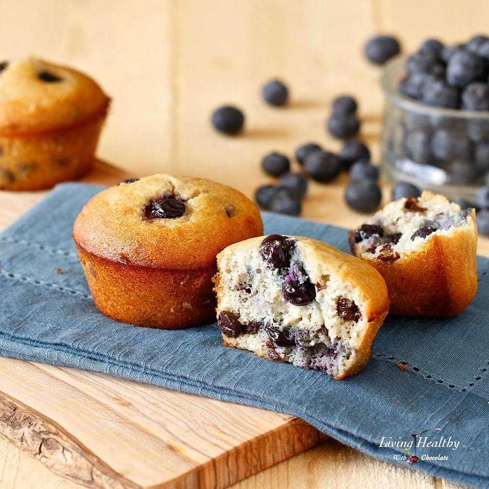 Paleo Blueberry Muffin (gluten-free, grain-free, dairy-free) by LivingHealthyWithChocolate