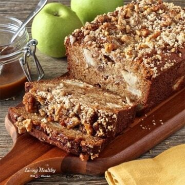 Warm Caramel Apple Pie Bread (paleo, Gluten-free, Grain-free, Dairy-free)