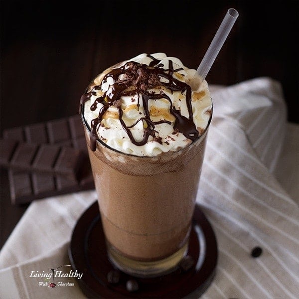 Healthy Homemade Paleo Starbucks Mocha Frappuccino Copycat Recipe (dairy-free, gluten-free, sugar-free)