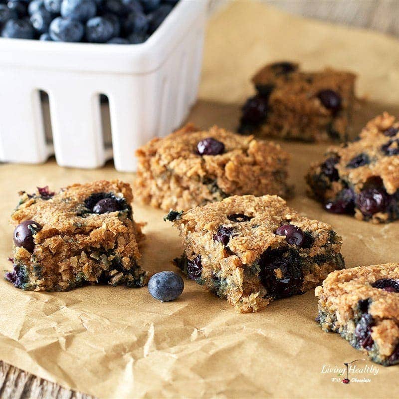 Soft-Baked Blueberry Squares (Gluten-free, Paleo)