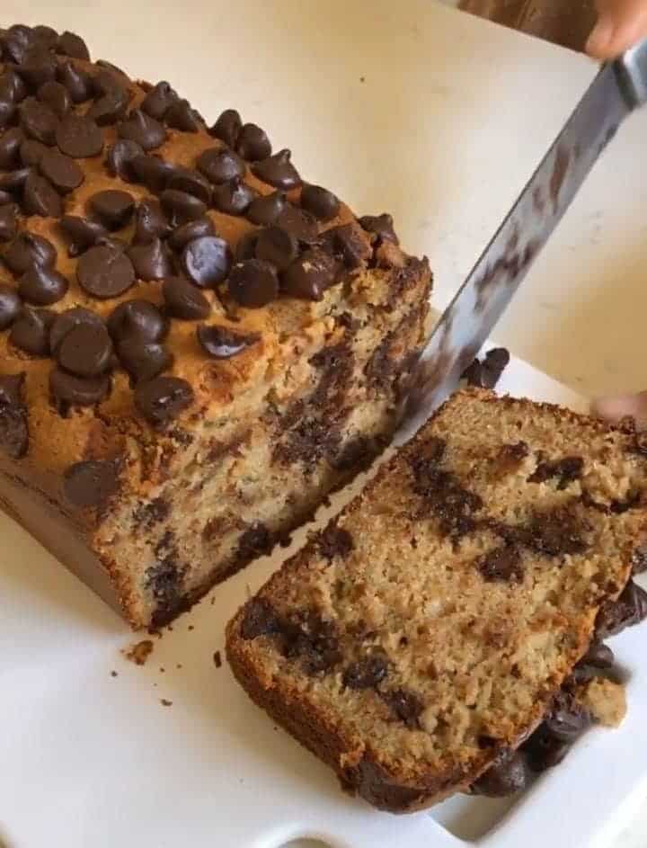 Peanut Butter Cup Banana Bread (gluten/grain/dairyfree)