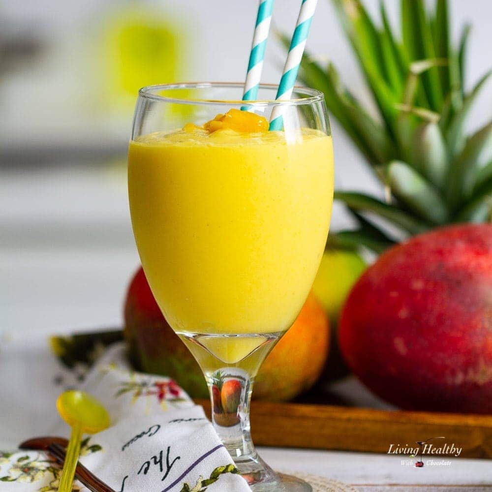 Easy 3-Ingredient Mango Smoothie | by Living Healthy with Chocolate