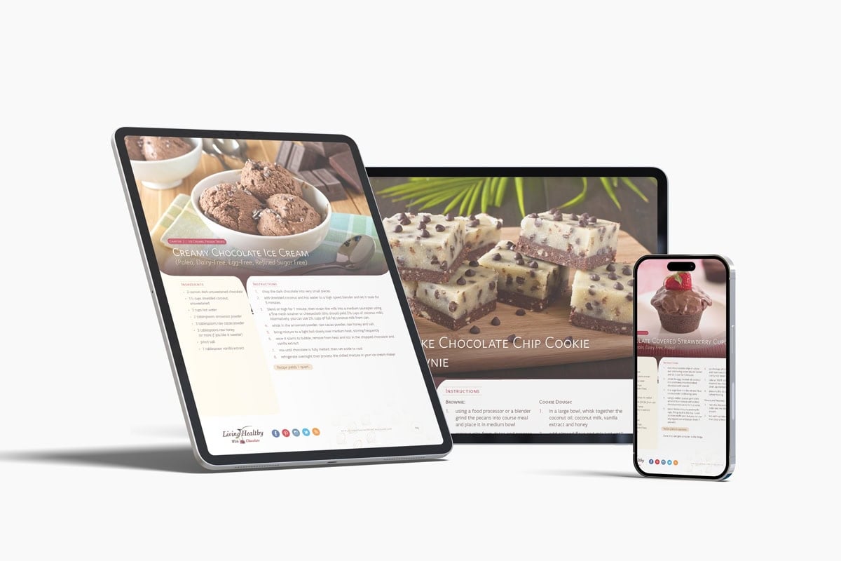 recipes opened on an iPad and iphone